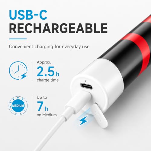 Luma Chord Flexible LED Work Light, 800 Lumen Rechargeable Mechanic Flashlight with Magnetic Base, Hanging Hook, 30-Inch Bendable USB-C Inspection Light for Auto Repair and Garage