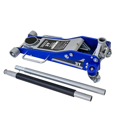 3 Ton Aluminum & Steel Hybrid Hydraulic Floor Jack, Dual Piston Racing Jack, CE Certified - size: 3T - Aluminum Body w/ Extra Saddle