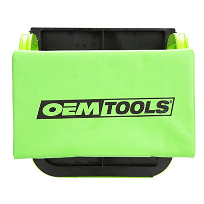 OEMTOOLS 24948 Cushioned Creeper Seat (with Tool Tray) | Comfortable Rolling Mechanic’s Seat with Ample Tool Storage – 11-1/2” x 12-1/2 Tool Tray | Rated for Up to 330 Lbs. | Green
