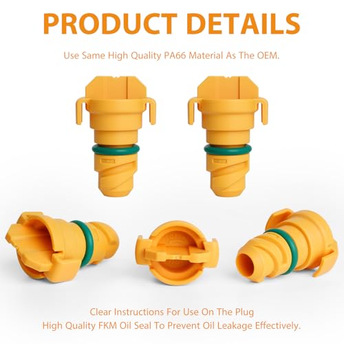 Oil Drain Plug 6 Pack Compatible with Ford F150 Mustang Bronco Edge Lincoln Explorer 2.7, 3.0, 3.5, 5.0 KX6Z6730B KX6Z-6730-B FT4Z-6730-A BC3Z-6730-A