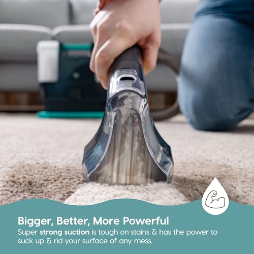 IRIS USA Carpet Upholstery Spot Cleaner, Chemical-Free, 1000mL Tank | Auto Spray, Low Pile Carpets, Couch, Sofa, Car Detailing, Shallow Berber Rug - style: Portable Spot Cleaner