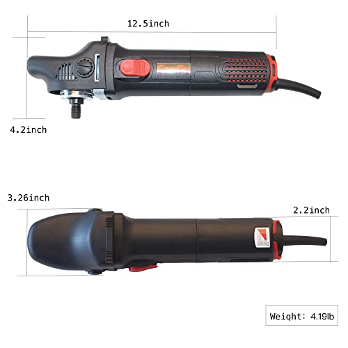 Mini Rotary Car Polisher Machine Buffing with Pads and M14 Extension Shafts