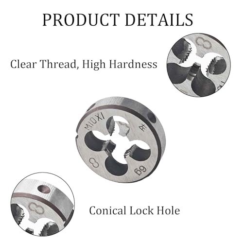 M10 x 1.0 Left Hand Metric Tap and Die Set, High Speed Steel Threading Kit for Reverse Thread Repair and Machining - size: M10 x 1.0