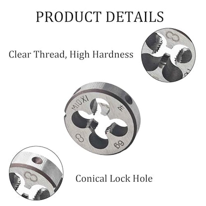 M10 x 1.0 Left Hand Metric Tap and Die Set, High Speed Steel Threading Kit for Reverse Thread Repair and Machining - size: M10 x 1.0