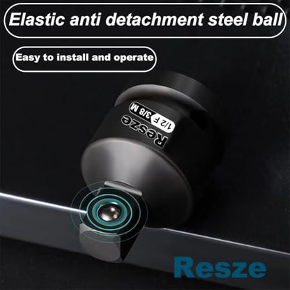Resze 2PCS Impact Socket Adapter and Reducer Set, 1/2"to 3/8" Drive Socket Adapter Set, Square Adapter Breaker Bar Wrench Conversion Kit Mechanic tools - size: 1/2"to 3/8"