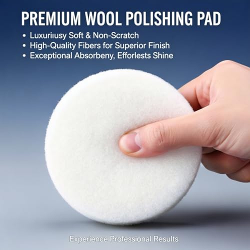 21 Pcs 3 Inch Polishing Pad Kit for Drill - Car Buffing Pads Set with Wool & Foam, Self-Adhesive for Polishing, Waxing, Sanding | Drill Attachment Buffer Kit