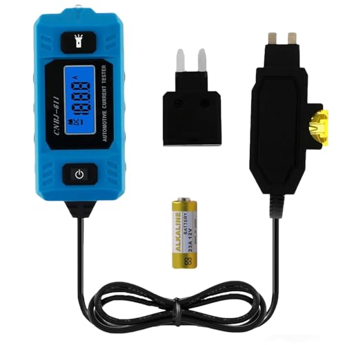 Qivine Automotive Circuit Fault Probe Tester, High-Precision Fuse Current Tester, 20A 48V Car Circuit Probe Tester with Backlit Display Front Light for Various Vehicles
