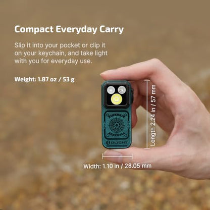 OLIGHT Oclip Pro S Pocket EDC Clip-on Flashlight, Sunken Artifact | RGB, UV, 600 Lumens, USB-C Charging, Flash Modes, Magnetic Clip, Inspection, Signaling, Work, Outdoor Use - color: Sunken Artifact