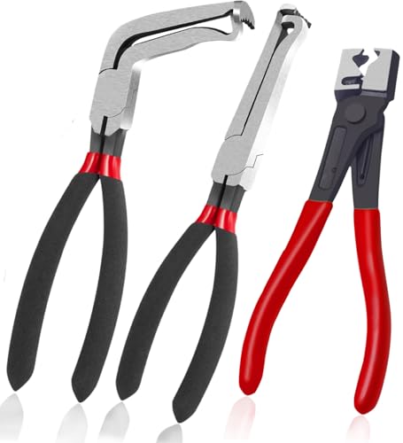 3 Packs Electrical Disconnect Pliers Automotive Electrical Connector Pliers & Fuel Line Clip Remover Tools Automotive Electrical Plug Connector Disconnect Tool/Fuel Injectors (2 Straight + 60 Dgree)