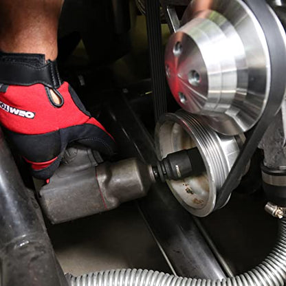 OEMTOOLS 25290 19mm Crank Bolt Socket, Heavy Duty Harmonic Balancer Socket For Stubborn Bolts, 19mm Impact Socket 1/2 Drive Crank Bolt Removal Tool - style: 19 millimeter