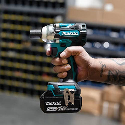 Makita XWT16T 18V LXT® Lithium-Ion Brushless Cordless 4-Speed 3/8" Sq. Drive Impact Wrench w/Friction Ring Anvil (5.0Ah)