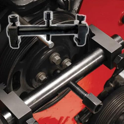 Erice Harmonic Balancer Puller, Portable Steel Crankshaft Pulley Puller, Adjustable Crankshaft Pulley Removal Tool, Steering Wheel Puller for Crankshaft Belt Engine Pulley Removal