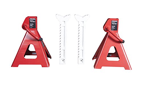 Steelman Heavy-Duty Automotive Jack Stands, 12-Ton Capacity for Trucks and RVs, Adjustable from 9.75-30.25 Inches - size: 12 Ton Capacity