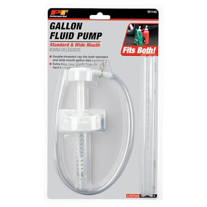Performance Tool W1140 - Double Threaded Cap for Easy Lubricant Transfer from Standard and Wide Mouth Gallon Containers with 17-Inch Hose - style: Qt. & Gal. Fluid Pump (Wide Mouth)
