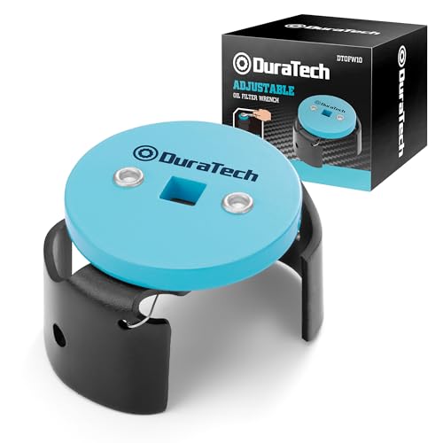 DURATECH Adjustable Oil Filter Wrench, Universal, 3/8" Drive | 2-1/2 to 3-1/8 Inches, Cap Style Filters, Small to Medium-Sized, Oil Filter Removal Tool - size: 2-1/2 to 3-1/8 Inches