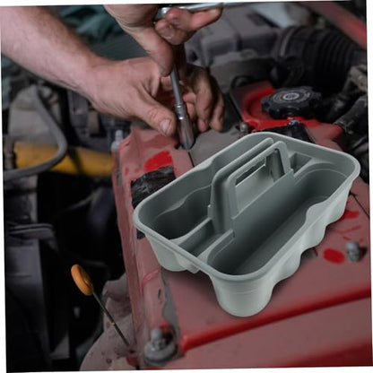 Portable Plastic Cleaning Basket with Handle Lightweight Organizer for Car Detailing Tools Durable Storage for Bath and Household Supplies