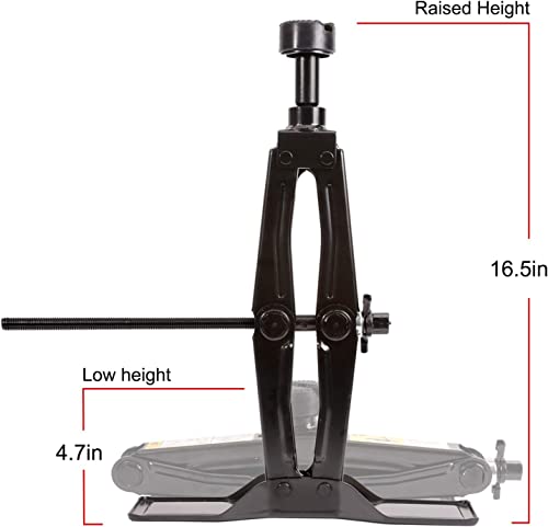 Steel Scissor Jack for Car 1.8 Ton Oversized Base, Portable, Ideal for SUV and Auto, Tire Changing Kit, Ratchet Handle Saving Strength Design (1.8 Ton) - style: Scissor Jack