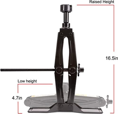 Steel Scissor Jack for Car 1.8 Ton Oversized Base, Portable, Ideal for SUV and Auto, Tire Changing Kit, Ratchet Handle Saving Strength Design (1.8 Ton) - style: Scissor Jack
