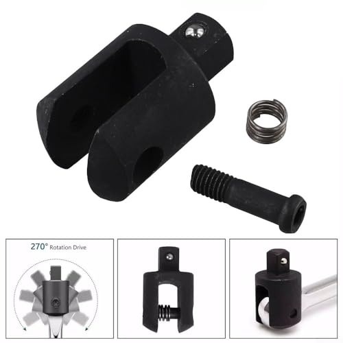 FABULETTA Replacement 1/2 Inch Drive Knuckle Breaker Bar Head Kit, Chrome Vanadium Steel Power Bar Head With Bolt And Washer