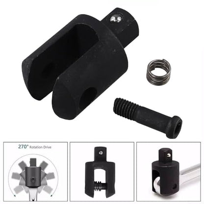 FABULETTA Replacement 1/2 Inch Drive Knuckle Breaker Bar Head Kit, Chrome Vanadium Steel Power Bar Head With Bolt And Washer