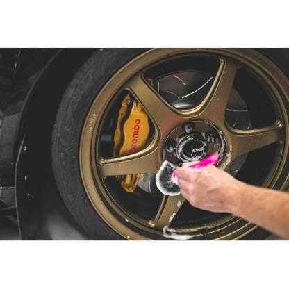 Detail Factory - Synthetic Detailing Brush Set - Ultra-Soft Interior Car Cleaning Brushes for, Screens, Emblems, & Tight Spaces - Pink - color: Pink