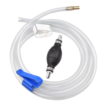 Manual Water Suction Hose Siphon Pump for Car and Fish Tank, Sturdy Oil Transfer Tube with Guide, Multi-use Handheld Suction Kit for Automotive and Aquarium Water Replacement