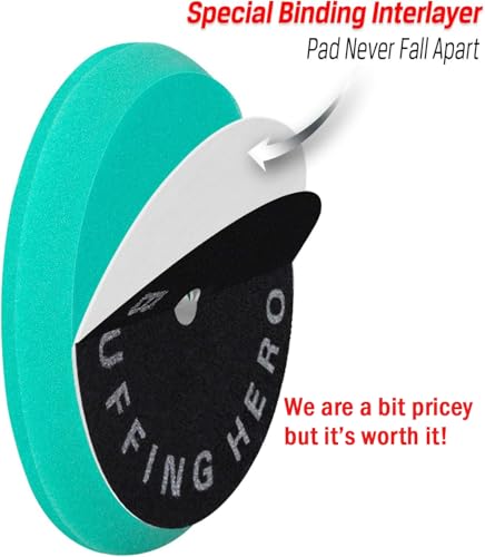 3pcs Polishing Pads for Orbital Sander, Orbital Buffing Pads Hook and Loop Foam Buffer Pad Set for Cutting, Compounding, Polishing and Waxing (5 inch) Almohadillas de pulido para lijadora Orbital - size: 5 inch