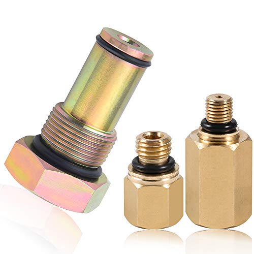 4Pcs/Set 6.0 IPR Valve Socket & High Pressure Oil Pump Air Test Fitting Tool + Oil Rail Adapters Leak Test Kit for 6.0L Powerstroke Diesel Engine