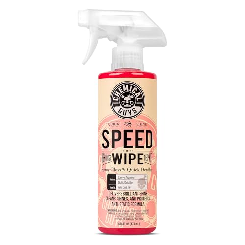 Chemical Guys, Speed Wipe Quick Detailer Spray, High Gloss Shine, 16 oz | Spray-and-wipe detailer adds instant streak-free gloss on paint, glass, wheels and trim between full washes - size: 16 Fl Oz (Pack of 1)
