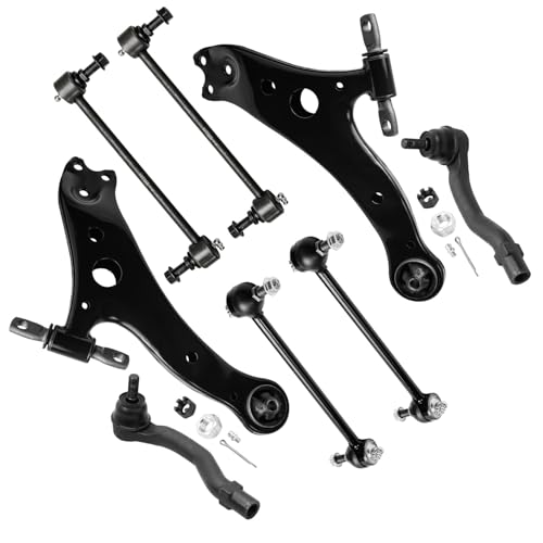 Detroit Axle - 8pc End Control Arms Kit for Toyota 2001-2003 Highlander 2002-2003 Camry Lexus ES300, 2 Front Lower Control Arms Assembly 2 Outer Tie Rods 4 Rear Front Sway Bar Links Replacement - size: 8CS34461/8PC