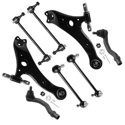 Detroit Axle - 8pc End Control Arms Kit for Toyota 2001-2003 Highlander 2002-2003 Camry Lexus ES300, 2 Front Lower Control Arms Assembly 2 Outer Tie Rods 4 Rear Front Sway Bar Links Replacement - size: 8CS34461/8PC