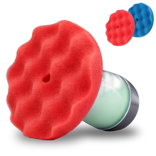Flow Tire Shine Applicator, Reusable Car & Truck Tire Dressing Applicator, No-Drip Streak-Free Tire Shine Applicator Pad, Car Detailing Foam Sponge Pad for All Tire Shine & Gels(Red+Blue) - color: Red+blue