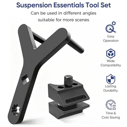 Strut Spreader Tool & Lower Control Arm Prying Tool,Suspension Tool Set,Ball Joint Removal Tool Kit for F W D, Import & Domestic Vehicles, Heavy Duty Steel for Safe, Fast Suspension Repair | Suspension Tool Set