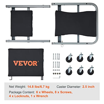 VEVOR Mechanic Creeper, Garage Gift, 36" Z Creeper Seat, 2 in 1 Mechanic Gifts, 300 lbs Capacity, Low Profile Creeper with 6 pcs Wheels in Garage/Shop for Fathers Day Tool Gift | 2 in 1 Mechanic Gifts, Low Profile Creeper with Padded Vinyl Seat & 6PCS Whe