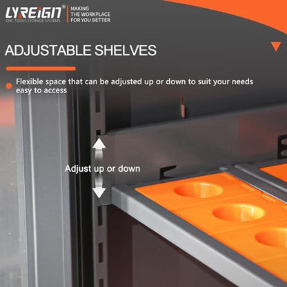 Large Capacity Tool Storage Cabinet, CNC Tool Holder Station Rack With Lock, Multi-Purpose Suitable for Machinists and Workers - size: CAT40/BT40-120CAP