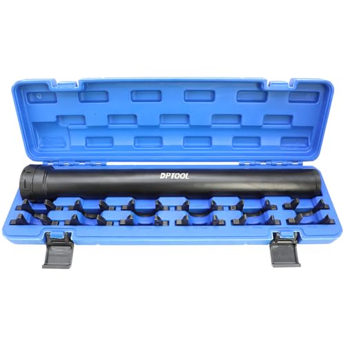 DPTOOL Inner Tie Rod Removal Tool Kit, Automotive Inner Tie Rod Tool Set with 12 Crowfoot Adapters, 1/2 Inch Drive Tube Tie Rods Tool, Suitable for Domestic & Import Cars