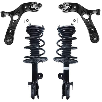 Detroit Axle - 3.5L Front Struts + Lower Control Arms w/Ball Joints | Replacement for 2006-2012 Toyota RAV4-4pc Set - size: 4CQ2500769/Big Kit