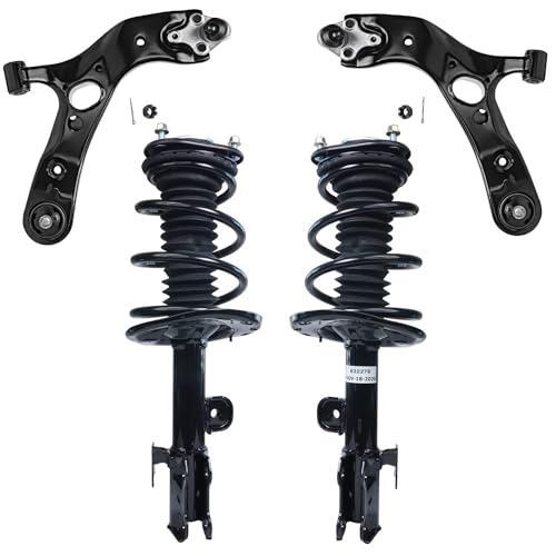 Detroit Axle - 3.5L Front Struts + Lower Control Arms w/Ball Joints | Replacement for 2006-2012 Toyota RAV4-4pc Set - size: 4CQ2500769/Big Kit