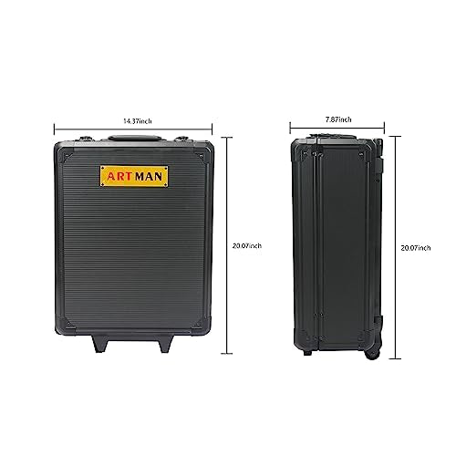 899pcs Rolling Tool Box Set with Lock,Rolling Trolley Case Tool Sets, 4 Layer of Tool Sets 90 Piece Tool Kits on Wheel, Wrench Socket Rolling Hand Tool Box Tool Kit for Garage,Repair Kit(Black) - size: 899pcs - Black