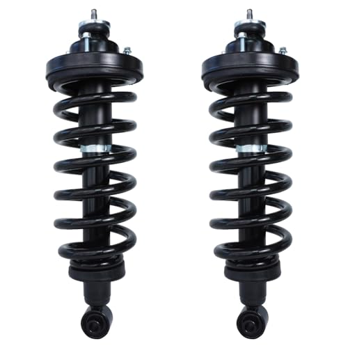 Detroit Axle - 4pc Rear Struts Kit for 2006-2010 Ford Explorer Mercury Mountaineer, Steering Knuckles and Wheel Bearing Hubs Assembly, Struts w/Coil Spring Assembly 2007 2008 2009 Replacement - size: 4QU48576/ Big strut kit