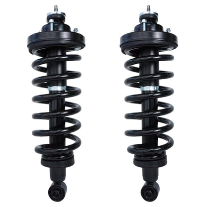 Detroit Axle - 4pc Rear Struts Kit for 2006-2010 Ford Explorer Mercury Mountaineer, Steering Knuckles and Wheel Bearing Hubs Assembly, Struts w/Coil Spring Assembly 2007 2008 2009 Replacement - size: 4QU48576/ Big strut kit