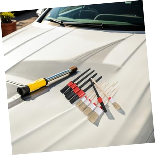 Abaodam 10pcs Car Interior Cleaning Brush Set, Automotive Detail Cleaning Brushes with Pp Bristles, Dusting Tools for Dashboard, Air Conditioner Vents, and Auto Parts Maintenance