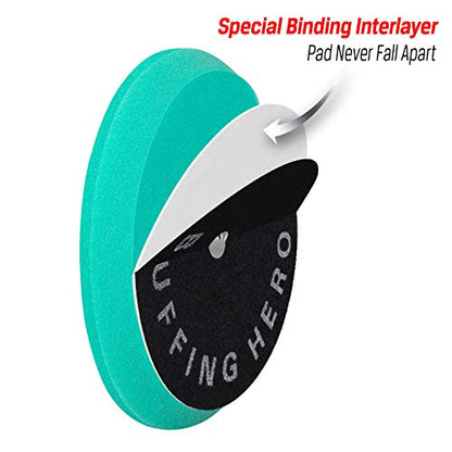 3pcs Polishing Pads for Orbital Sander, Orbital Buffing Pads Hook and Loop Foam Buffer Pad Set for Cutting, Compounding, Polishing and Waxing (6 inch) - size: 6 inch