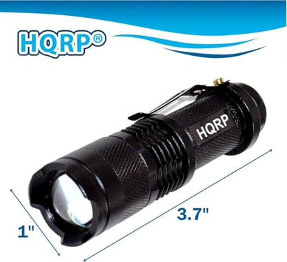 HQRP Powerful 365nm 3 Watt LED Flashlight Blacklight for Rocks, Stones, Illumination, Detection of Uranium, Vaseline, Depression Glass, Gems and Mineral Hunting