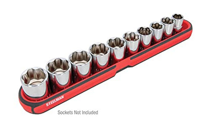 Steelman 75105 Medium 12-Inch Long Magnetic Steel Socket Storage and Parts Accessory Tray - size: 1- pc Medium 12-Inch Long