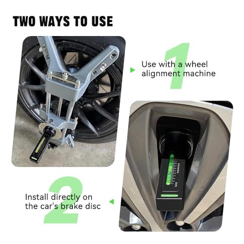 BARTOO Adjustable Aluminum Magnetic Camber Caster Pillar Gauge Universal Wheel Alignment Tool for Cars Trucks RVs Tire Repair, 2-Pack, Black - size: 2 Pack - Black