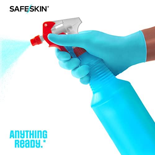 SAFESKIN Disposable Nitrile Gloves in POP-N-GO Pack (50 or 200 Count) Medium Duty, Powder-Free -Cleaning, Gardening, Crafts - size: Medium (Pack of 50)