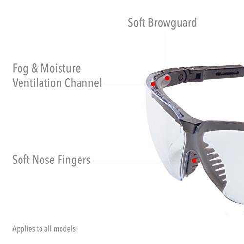Uvex Honeywell Ademco Genesis Safety Glasses with Uvextreme Anti-Fog Coatin