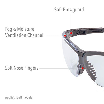 Uvex Honeywell Ademco Genesis Safety Glasses with Uvextreme Anti-Fog Coatin