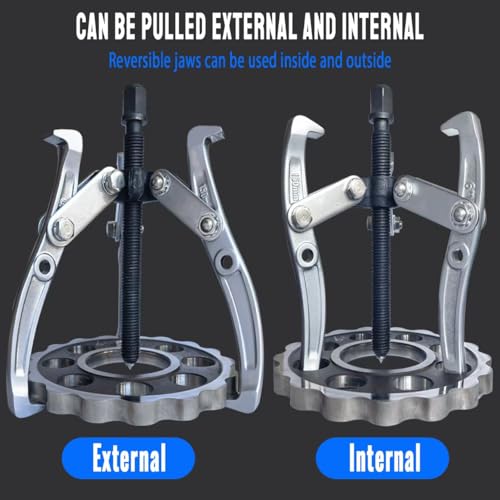 8 in 1 Gear Puller Set, 3" 4" 6" 8" Bearing Pulley Puller Kit, Cr-V Steel 2 Jaw & 3 Jaw Gear Puller with Reversible Jaws, 72Pcs Puller Set for Bearing Gear Pulley Flywheel Removal - size: 72pcs puller